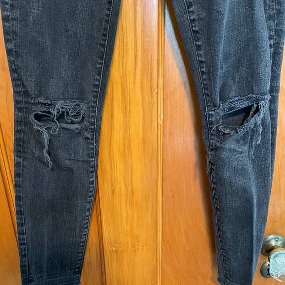 J Brand High Waisted Distressed Black Jeans - Picture 6 of 10